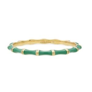 Stella & Dot | Dainty Gold Bangle Bracelet Bamboo🍀🎋⚜️LUCKY GREEN Julep Bangle